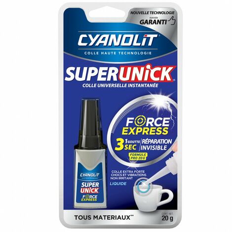 Colle extra-forte Super Unick – Express liquide 20g CYANOLIT