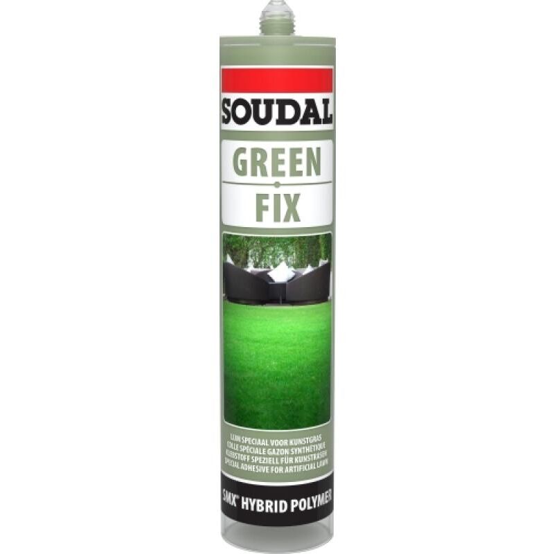 Soudal - Colle gazon synthétique polymère green fix coloris vert cartouche de 290ml - Vert