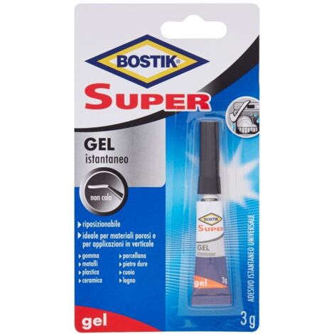 Colle gel Bostik transparente 3 g séchage rapide