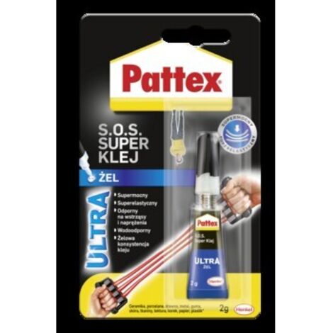 Colle gel instantanée Pattex SOS, tube de 2 g