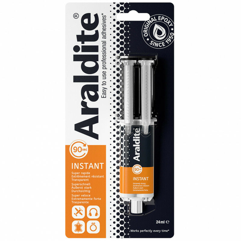 Colle 'instant' 24ml en seringue ARALDITE - Quantité: 3 seringues de 24 ml