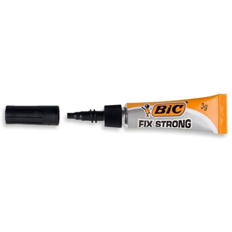 Colle instantanée - BIC - Fix Strong - 3 g - Puissante - Résistante - Multi-supports
