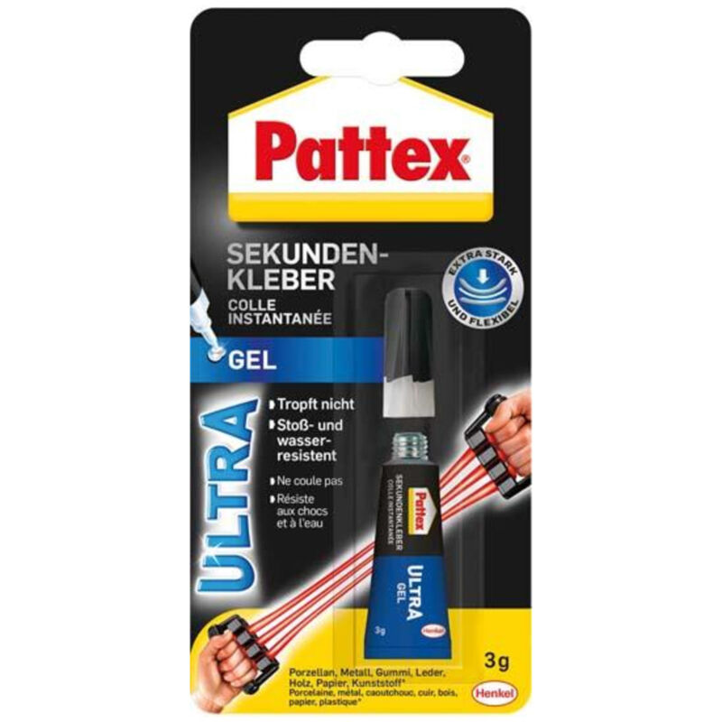 Pattex - Colle instantanée Ultra Gel, 3g (Par 12)