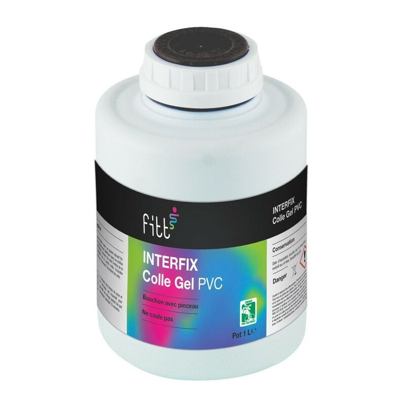 Colle gel pvc Interfix en pot 1L - Fitt