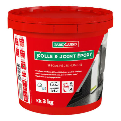 Colle-Joint époxy PAREXLANKO - Gris - 3 kg - 03373 - Gris