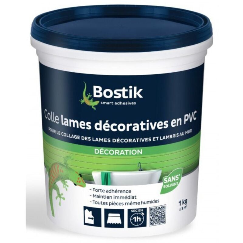 Bostik - Colle lames décoratives pvc 1kg