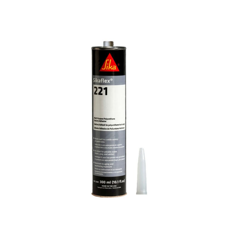 Colle mastic multi-usages Sika Sika flex 221 - Noir - 300ml - Gris