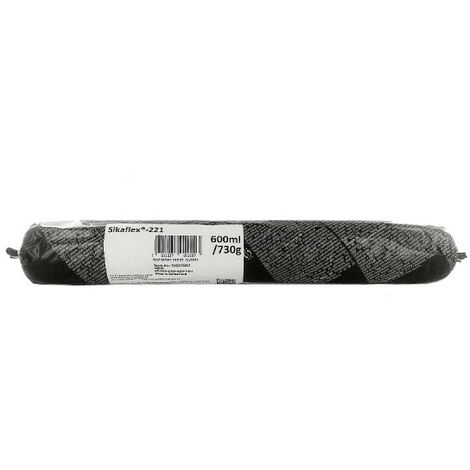 Colle mastic multi-usages SIKA Sikaflex 221 - Gris acier - Recharge 600ml