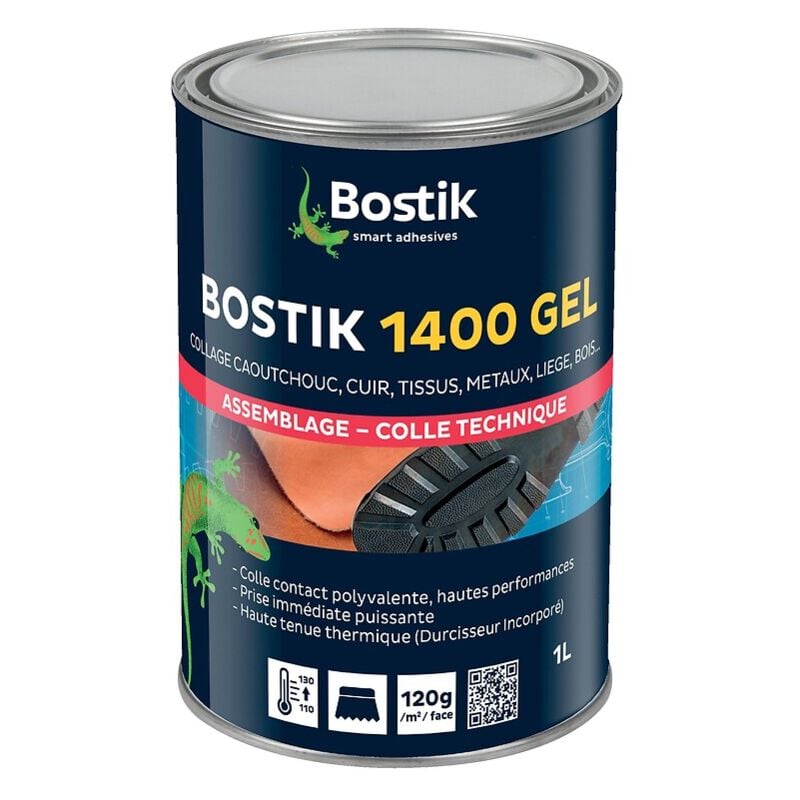 Bostik - Colle Néoprène 1400 en gel boîte de 1 litre