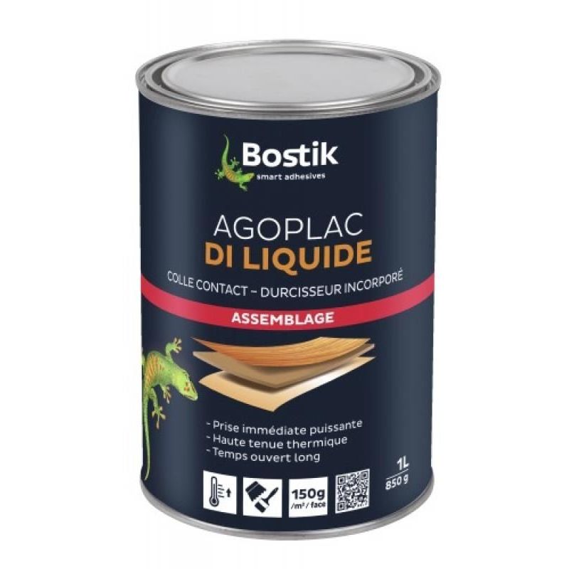 Bostik - Colle néoprène Agoplac di liquide, bidon de 15 litres
