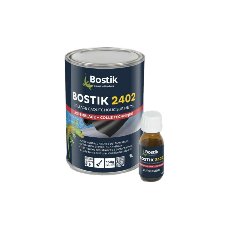 Bostik - Colle néoprène + durcisseur 2402 1L - Beige