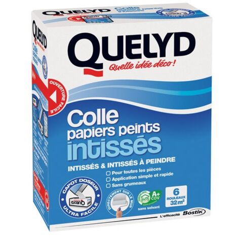 Colle papier intissé 300g – Prête à l'emploi pour papiers peints intissés et vinyles – Application simple et rapide – Rendement 32 m² – Quelyd