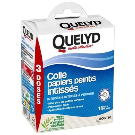 Colle papier peint intissé biodégradable – Application directe sur mur – 150 g – 30625321 – Quelyd