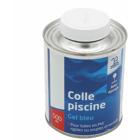 main image of "Colle piscine avec éponge pour tube et raccord PVC - Gel bleu - 500 ml - Linxor"