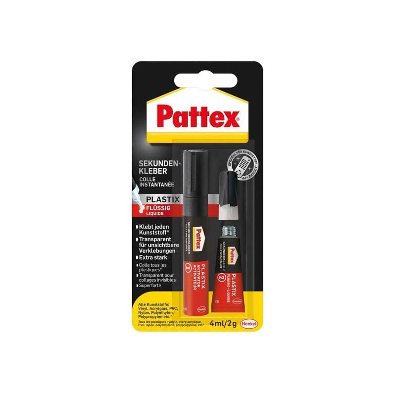 Pattex - Colle liquide instantanée pour plastique 2 g/4ml (Par 12)