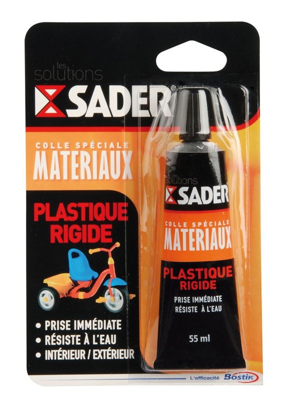 Sader - Colle spéciale plastique rigide 55ml