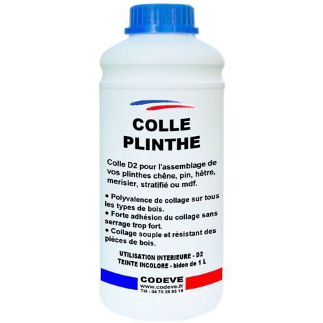 Colle Plinthe - 1 L - Codeve Bois - Pour L'assemblage De Vos Plinthes En Chêne, Pin, Hêtre, Merisier, Stratifié Ou Mdf.