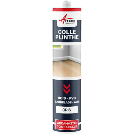 Colle plinthe, bois et carrelage, pose facile - 290 ml x 1 Gris securité - RAL 7004 - ARCANE INDUSTRIES
