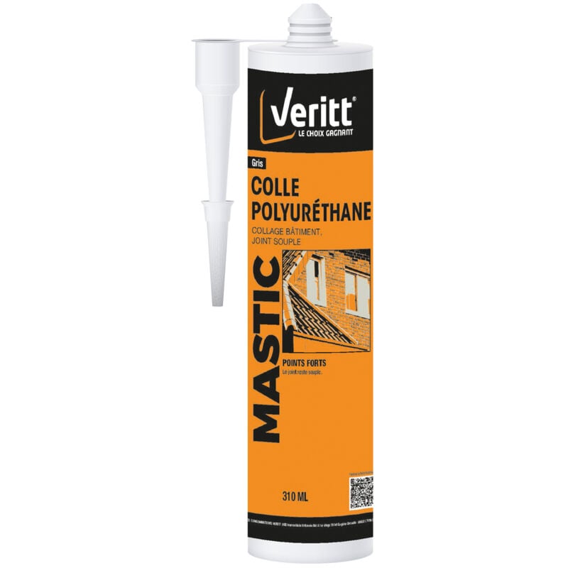 Mastic Colle Polyrethane 310ml Veritt Cartouche 061004