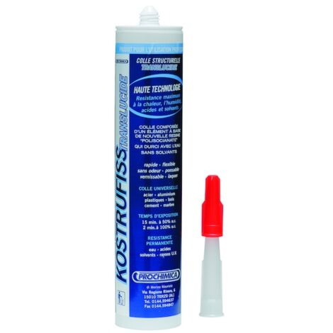 Colle polyuréthane KOSTRUFISS TRANSLUCIDE - 310 ml - PROCHIMICA