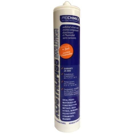 Colle polyuréthane multi-usages 310 ml – Haute résistance à l'eau et aux agents chimiques – Pour bois, céramique, métal, plastique, verre – Prochimica
