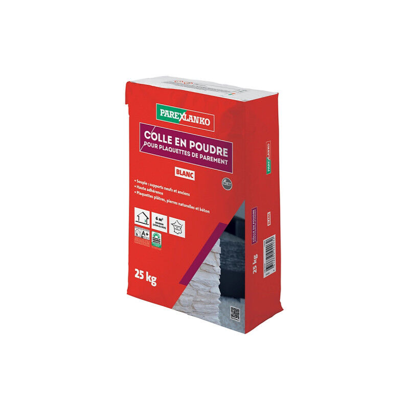 Colle pour plaquettes en pierres naturelles PAREXLANKO - 25 kg - Blanc - 03463