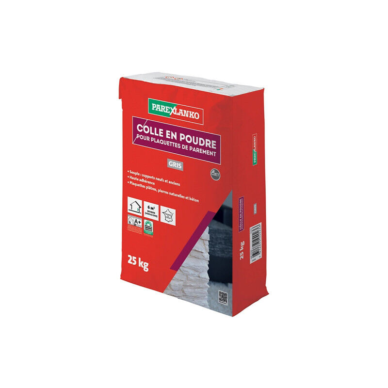 Colle pour plaquettes en pierres naturelles Parexlanko 25 kg - Gris - 03464