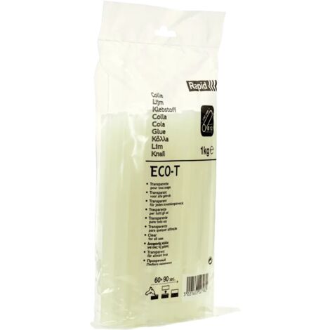 COLLE PRO-T - Transparente - 1kg diam 12mm - Longueur 190mm Sachet RAPID