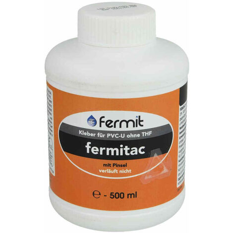 Colle PVC avec pinceau Fermitac PVC pression 500 ml