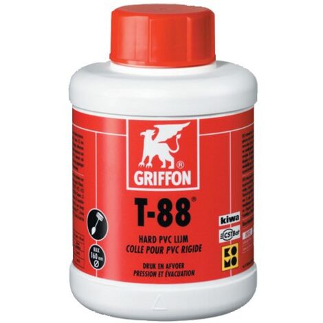 Colle PVC pression/evac. liquide griffon t88 pot 1l avec pinceau