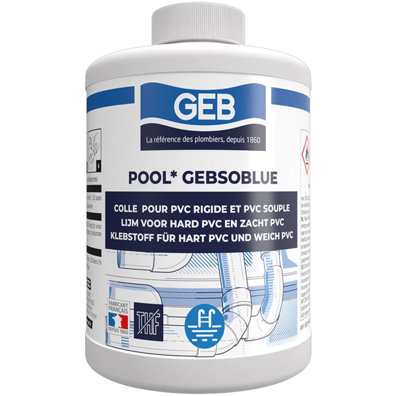 GEB - Colle spéciale piscine soblue Collage 1h - 1L