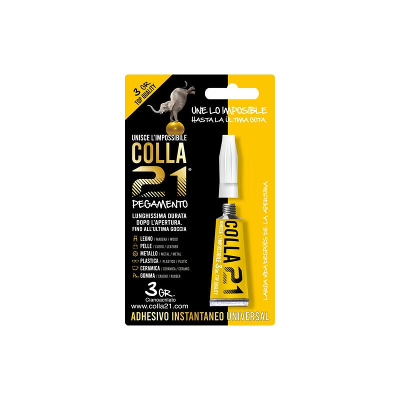 Colla21 - Colle rapide cyanocrylate 3gr Cv2103l
