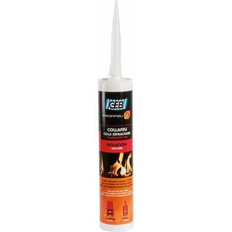 Colle réfractaire - Cartouche de 310 ml - Collafeu - Geb