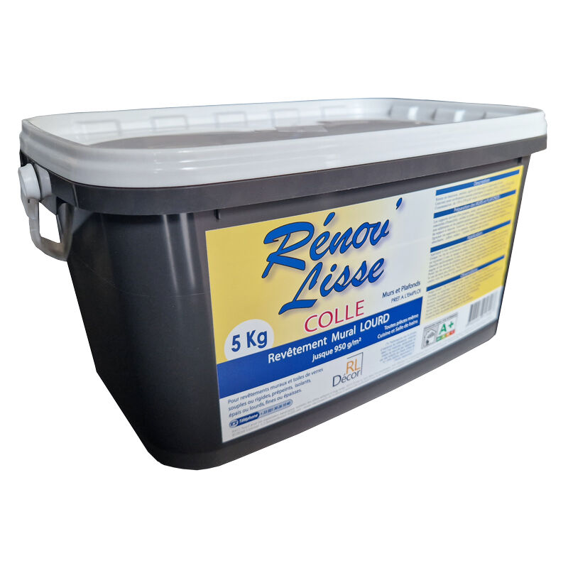 Colle Rénov'lisse 5kg pour revetement mural lourd 50 à 950 gr/m²