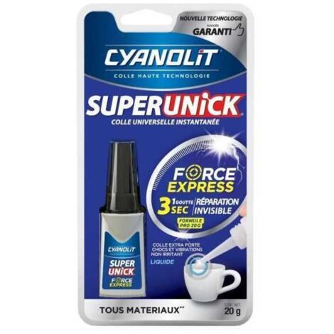 Colle réparatrice - CYANOLIT - Super unick instant pro - 20 g - Haute résistance - Fixation rapide