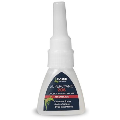 Colle spéciale supercyano 206 - flacon 20g - Blanc 20 g
