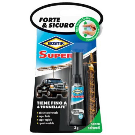 Colle Super Forte Bostik 3g Transparent Adhésif
