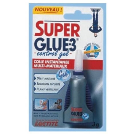 Colle Super Glue 3 Control Gel Loctite - Gel - Bouteille - 3g - Transparent
