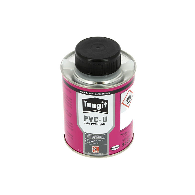 Colle gel PVC rigide TANGIT eau non potable+pinceau Pot 250g
