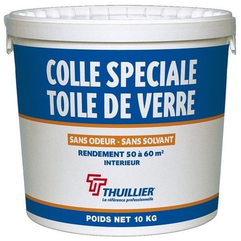  Colle  papier peint et toile  de  verre 