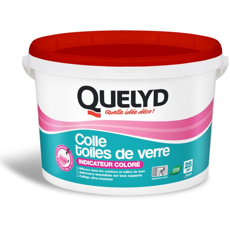 Quelyd - Colle toile de verre indicateur coloré Conditionnement: 5KG