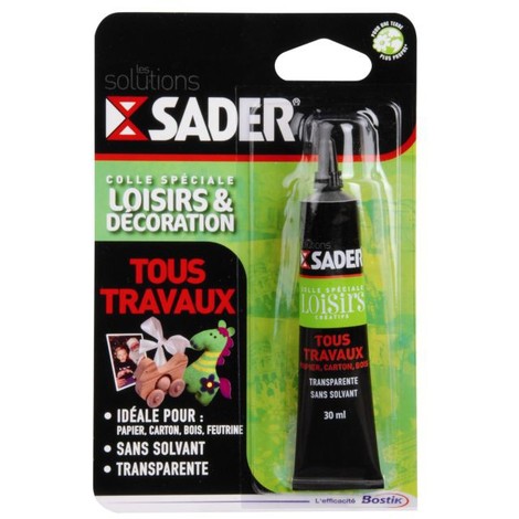 Sader Colle à Bois Prise Rapide 2 min – Colle Forte pour Tous Bois et  Dérivés – Intérieur – Transparente après Séchage - Sans Solvant – Biberon  de 250