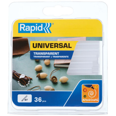 Colle Transparente 90mm x36 sticks Diam 07mm - RAPID