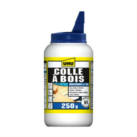Colle UHU spéciale bois résistante à l'eau D3 - 250g - 39015