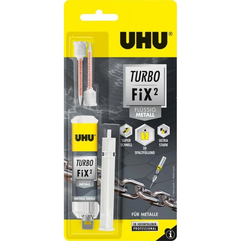 UHU - Colle Turbo Fix liquid metall 10g (Par 6)