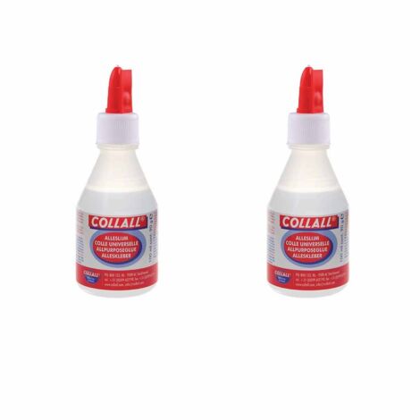 Colle universelle transparente 100 ml - Lot de 2 - Astuceo - Blanc