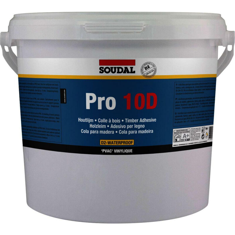 Soudal - pro 10D colle à bois blanche (5 kg) - 108898