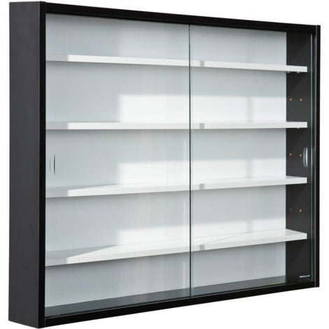 ALTOBUY COLLECT N&B - Vitrine Murale 5 Compartiments Noire et Blanche