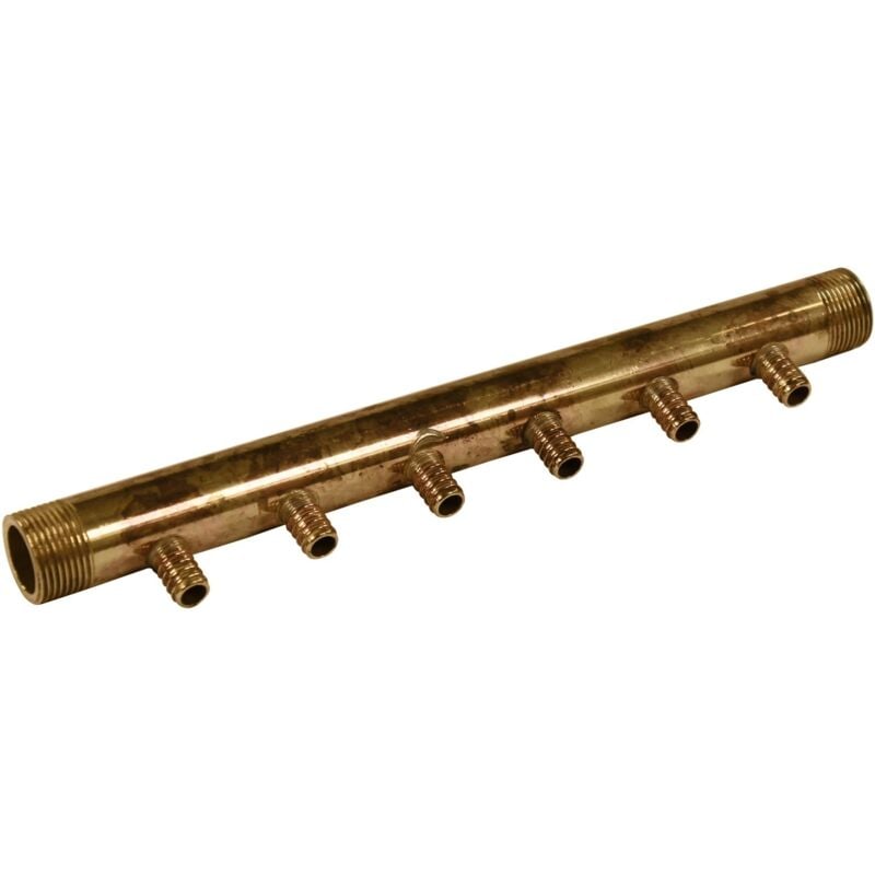 Collecteur 3/4' (20/27) Mâle - 6 départs pour tube per Ø12 - entraxe 40mm
