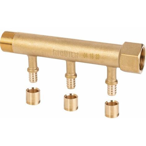 Collecteur 3 sorties - MF 3/4' - Avec départ à glissement diamètre 12 mm - Riquier